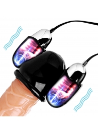Черная стимулирующая насадка для головки полового члена Multi Speed Vibrating Penis Head Teaser - XR Brands - в Махачкале купить с доставкой