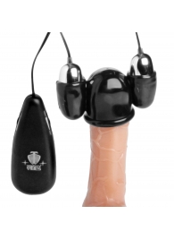 Черная стимулирующая насадка для головки полового члена Multi Speed Vibrating Penis Head Teaser - XR Brands - в Махачкале купить с доставкой