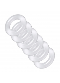 Комплект из 6 прозрачных эрекционных колец Ring Master Custom Ball Stretcher Kit - XR Brands - в Махачкале купить с доставкой