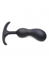 Черный массажер простаты с утяжелителями Premium Silicone Weighted Prostate Plug Medium - 16,3 см. - XR Brands - в Махачкале купить с доставкой