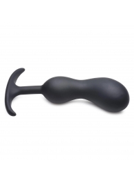 Черный массажер простаты с утяжелителями Premium Silicone Weighted Prostate Plug Large - 18,8 см. - XR Brands - в Махачкале купить с доставкой