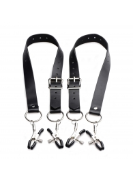 Ремни с зажимами для половых губ Spread Labia Spreader Straps with Clamps - XR Brands - купить с доставкой в Махачкале