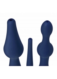 Набор из 3 универсальных насадок для анального душа Universal 3 Piece Silicone Enema Attachment Set - XR Brands - купить с доставкой в Махачкале