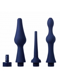 Набор из 3 универсальных насадок для анального душа Universal 3 Piece Silicone Enema Attachment Set - XR Brands - купить с доставкой в Махачкале