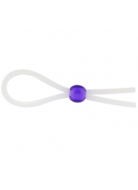 Прозрачное лассо с фиолетовой бусиной SILICONE COCK RING WITH BEAD LAVENDER - NMC - в Махачкале купить с доставкой