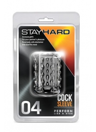 Прозрачная насадка с бороздками STAY HARD COCK SLEEVE 04 CLEAR - Blush Novelties - в Махачкале купить с доставкой