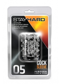 Прозрачная насадка с капельками STAY HARD COCK SLEEVE 05 CLEAR - Blush Novelties - в Махачкале купить с доставкой