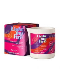 Массажная свеча Light My Fire Coconut с ароматом кокоса - 65 гр. - Love to Love - купить с доставкой в Махачкале