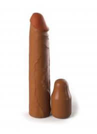Коричневая насадка на член 2  Silicone X-tension - 20,3 см. - Pipedream - в Махачкале купить с доставкой