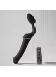 Черный безремневой вибрострапон Strap-On-Me Multi Orgasm Size XL - Strap-on-me - купить с доставкой в Махачкале