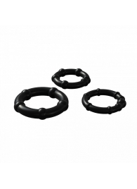 Набор из 3 черных эрекционных колец Babooom Ring Set - Adrien Lastic - в Махачкале купить с доставкой