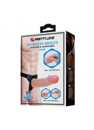 Телесный полый мужской страпон Stark - 17,5 см. - Baile - купить с доставкой в Махачкале