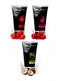 Набор из 3 съедобных лубрикантов JUJU (клубника, малина, кокос) - JuJu - купить с доставкой в Махачкале
