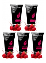 Набор из 5 съедобных лубрикантов JUJU со вкусом малины - JuJu - купить с доставкой в Махачкале