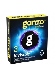 Супертонкие презервативы Ganzo Invisible - 3 шт. - Ganzo - купить с доставкой в Махачкале