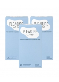 Набор из 3 упаковок ультратонких презервативов Pleasure Lab (по 12 шт.) - Pleasure Lab - купить с доставкой в Махачкале