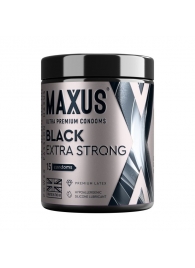 Черные утолщенные презервативы MAXUS Extra Strong с железным кейсом - 15 шт. - Maxus - купить с доставкой в Махачкале