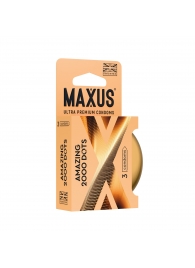 Точечные презервативы MAXUS 2000 Amazing Dots с железным кейсом - 3 шт. - Maxus - купить с доставкой в Махачкале