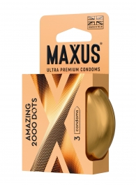 Точечные презервативы MAXUS 2000 Amazing Dots с железным кейсом - 3 шт. - Maxus - купить с доставкой в Махачкале