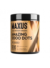 Точечные презервативы MAXUS 2000 Amazing Dots с железным кейсом - 15 шт. - Maxus - купить с доставкой в Махачкале