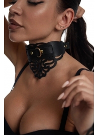 Фигурный чокер с узорами и золотистой фурнитурой - Crazy Handmade - купить с доставкой в Махачкале