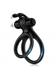 Черное эрекционное виброкольцо с подхватом мошонки Stay Hard - Boys of Toys - в Махачкале купить с доставкой