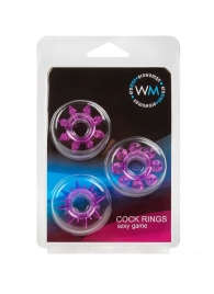 Набор из 3 лиловых эрекционных колец различной формы - Erowoman-Eroman - в Махачкале купить с доставкой