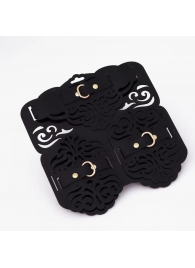 Фигурный набор для БДСМ-игр с узорами и золотистой фурнитурой - Crazy Handmade - купить с доставкой в Махачкале