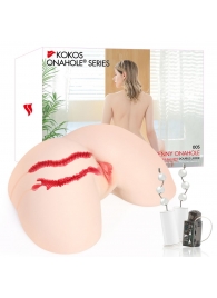 Мастурбатор-полуторс с двойным слоем материала и вибрацией Jenny Onahole Real Hips - KOKOS - в Махачкале купить с доставкой