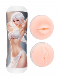 Двусторонний мастурбатор в колбе аниме - вагина и ротик - Tokyo Style - в Махачкале купить с доставкой