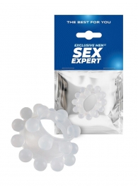 Эластичное эрекционное кольцо с двумя рядами шариков - Sex Expert - в Махачкале купить с доставкой