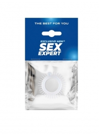 Эластичное эрекционное кольцо с шипиками и шариком - Sex Expert - в Махачкале купить с доставкой