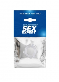 Эластичное эрекционное кольцо с 3 шариками и шипами - Sex Expert - в Махачкале купить с доставкой