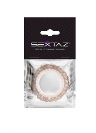 Эрекционное кольцо с бежевыми «ресничками» - Sextaz - в Махачкале купить с доставкой