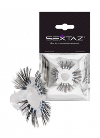 Эластичное эрекционное кольцо с черными «ресничками» - Sextaz - в Махачкале купить с доставкой