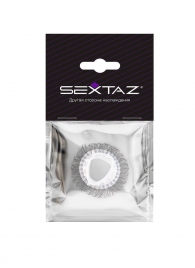Эластичное эрекционное кольцо с длинными черными «ресничками» - Sextaz - в Махачкале купить с доставкой