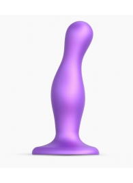 Фиолетовая насадка Strap-On-Me Dildo Plug Curvy size M - Strap-on-me - купить с доставкой в Махачкале