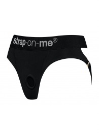 Черные трусики для насадок Heroine Lingerie Harness - size XL - Strap-on-me - купить с доставкой в Махачкале