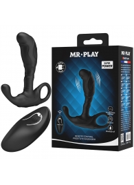 Черный изогнутый массажёр простаты с вибрацией и пультом ДУ - Baile - в Махачкале купить с доставкой