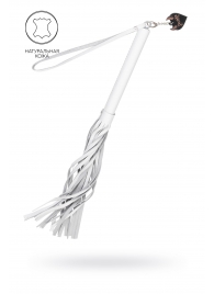 Белая кожаная плеть - 50 см. - Pecado - купить с доставкой в Махачкале