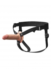 Телесный пустотелый фаллопротез 5’’ Hollow Silicone Strap-On - 14 см. - Pipedream - купить с доставкой в Махачкале