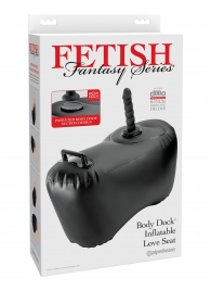 Черное надувное кресло с платформой для фиксации дилдо Body Dock Inflatable Love Seat - Pipedream - купить с доставкой в Махачкале