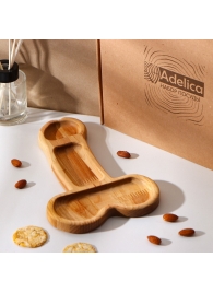 Деревянное блюдо для подачи в форме члена (25 х 16,5 х 1,7 см) - Сима-Ленд - купить с доставкой в Махачкале