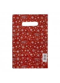 Красный подарочный новогодний пакет с вырубной ручкой (20х30 см) - Сима-Ленд - купить с доставкой в Махачкале