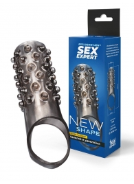 Дымчатая насадка на пенис с выпуклостями - 12 см. - Sex Expert - в Махачкале купить с доставкой