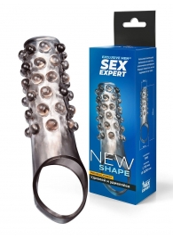 Дымчатая насадка на пенис с выпуклостями - 11 см. - Sex Expert - в Махачкале купить с доставкой