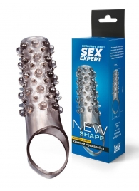 Дымчатая насадка на пенис с шипами и выпуклостями - 12 см. - Sex Expert - в Махачкале купить с доставкой
