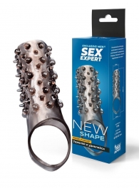 Дымчатая насадка на пенис с шипами и выпуклостями - 12,5 см. - Sex Expert - в Махачкале купить с доставкой