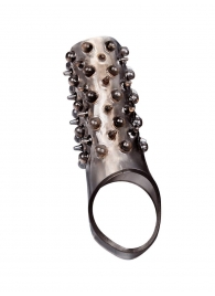 Дымчатая насадка на пенис с шипами и выпуклостями - 12,5 см. - Sex Expert - в Махачкале купить с доставкой