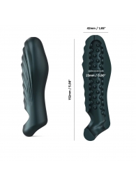 Серая силиконовая насадка на пенис с подхватом Manwan Ryzer - Manwan - в Махачкале купить с доставкой